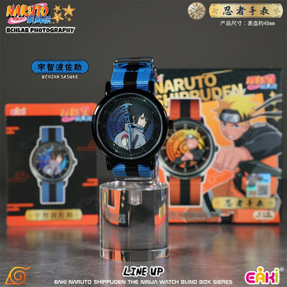 EAKI Hot Original In Stock Naruto Shippuden Kakashi Sasuke Madara Watch Blind Box Anime Figure Trendy Watch Toys Boys Gifts