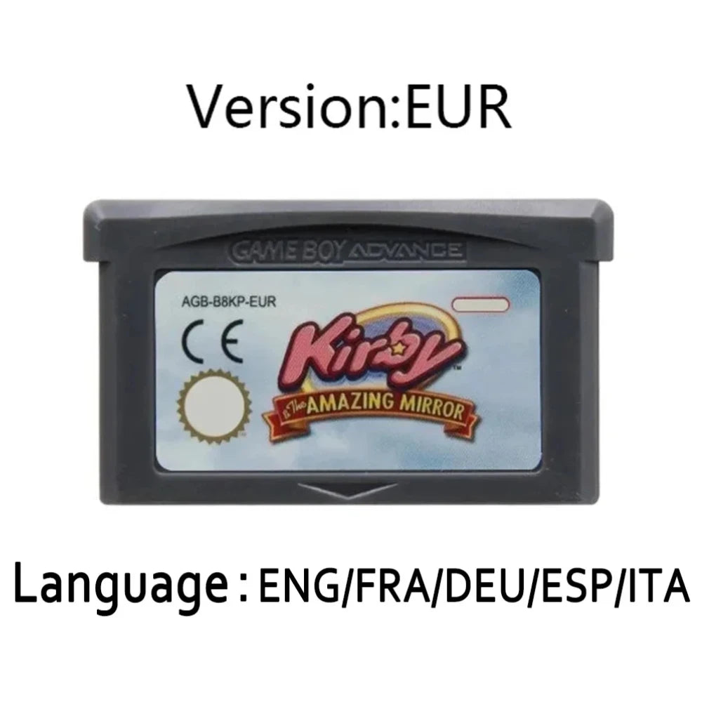 USA/EUR 32-Bit Video Game GBA Kirby Game Cartridge Console Card Amazing Mirror Nightmare in Dream Land for GBA NDS
