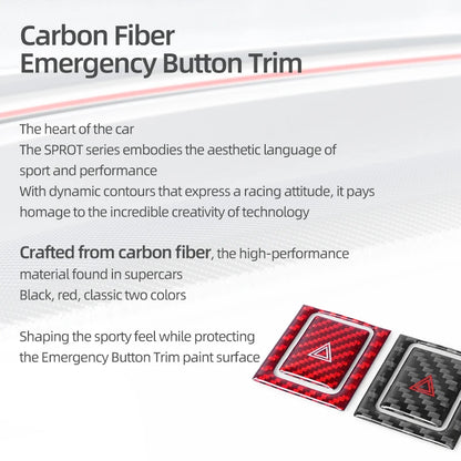 For Subaru BRZ/Toyota GR86 2021- Carbon Fiber Emergency Flasher Switch Button Trim Stickers Car Interior Tuning Accessories