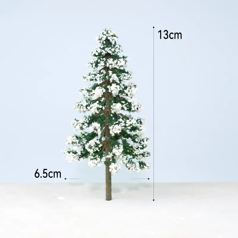 Xmas Christmas Decoration 5 Sizes Of Mini Snow Pine Model Scenery Trees For Winter Ornaments Crafts Home