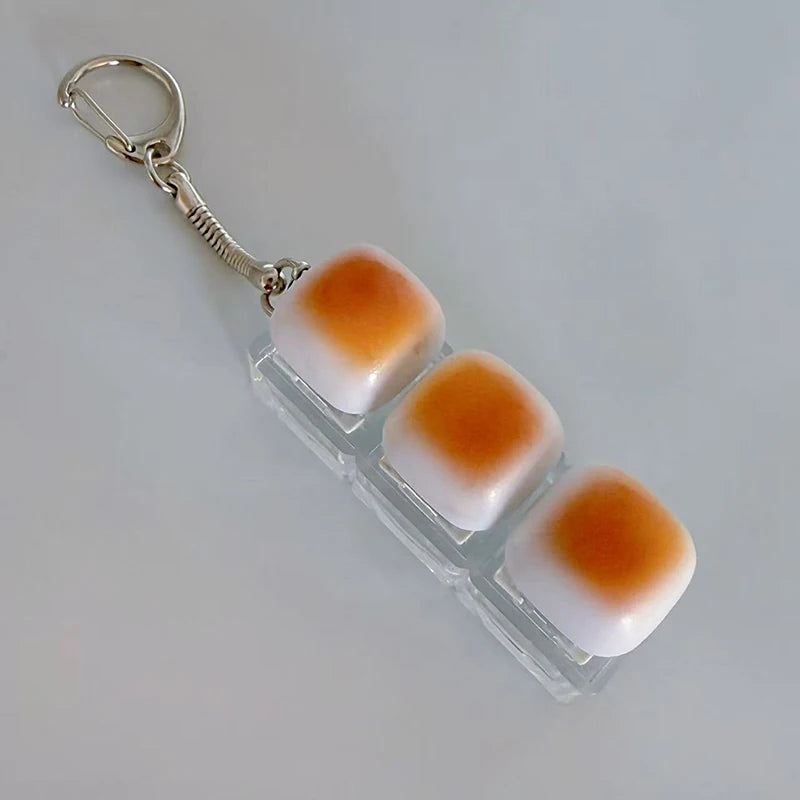 [NC]1PC Caramel Bread Keyboard Stress Relief Button Light Keycap Backpack Pendant Keychain For Office Adult Accessory[NC]