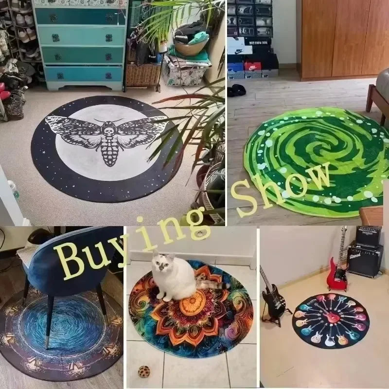 The Round Carpet of The Anime Game CD Is Suitable for Various Environments Durable Home Decoration Mat Bedroom Entrance Rugs
