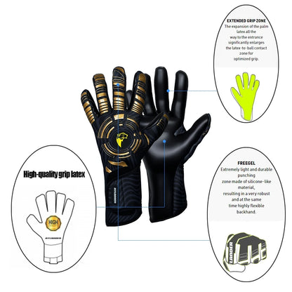 Adults Children Football Goalkeeper Gloves Latex Wear-resistant Sports Gloves Professional Match Anti-slip Soccer Goalie Gloves