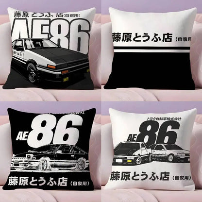 Classic retro car AE86 Pillow Case Pillowcase Ultra Soft Skin Friendly Fabric Cloud Like Comfort & Concealed Zipper