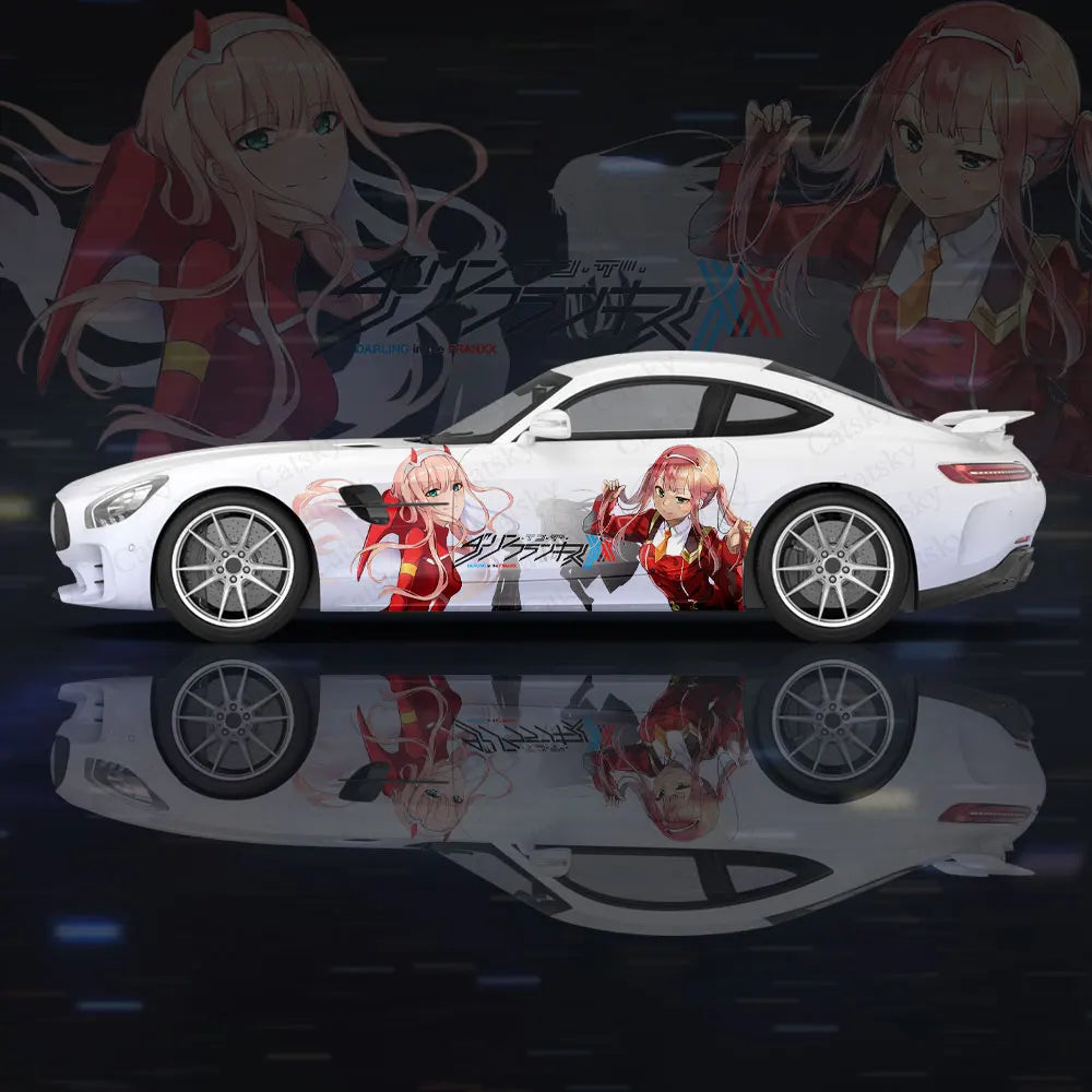 Anime Zero Two Sexy Girl Car Wrap Protect Sticker Car Decal Creative Sticker Car Body Appearance Modification Decorative Sticker