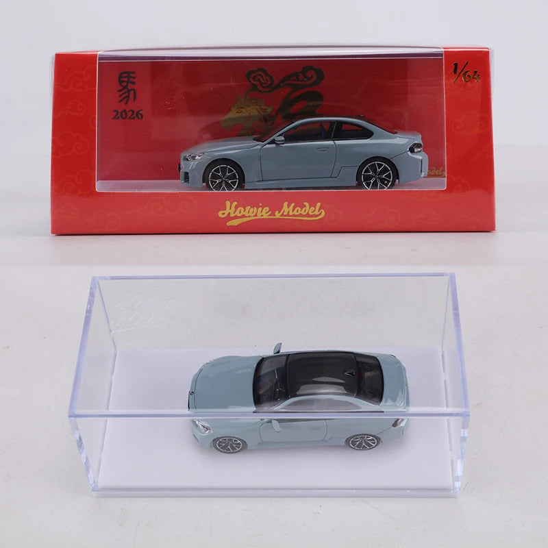 Howie Model 1:64 M2 G87 Gray Alloy Simulation Car Model Toy Collection Display Piece