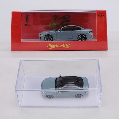 Howie Model 1:64 M2 G87 Gray Alloy Simulation Car Model Toy Collection Display Piece