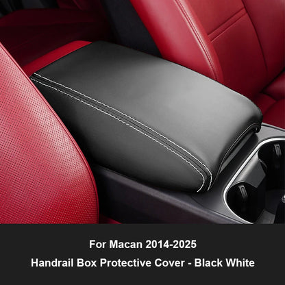 For Porsche Cayenne 2018-2025 Macan 2014-2025  PU Leather Car Armrest Box Protector Cover Central Control Interior Accessories