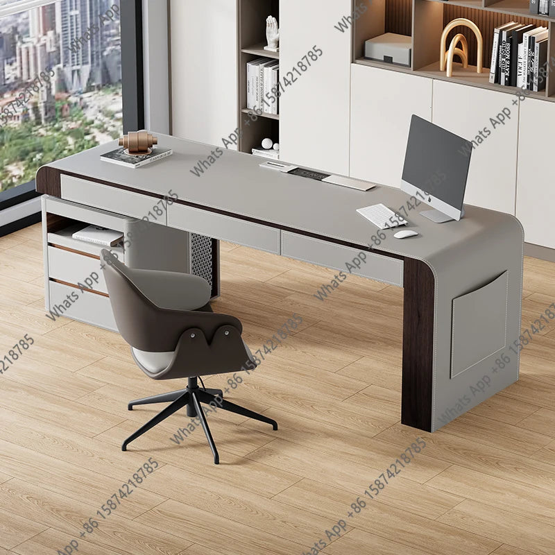 KK SmDesign Luxury Computer Desks Rectangular Storage Organizer Study Gaming Desk Drawers Bedroom Escritorio Ordenador Furniture