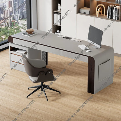 KK SmDesign Luxury Computer Desks Rectangular Storage Organizer Study Gaming Desk Drawers Bedroom Escritorio Ordenador Furniture