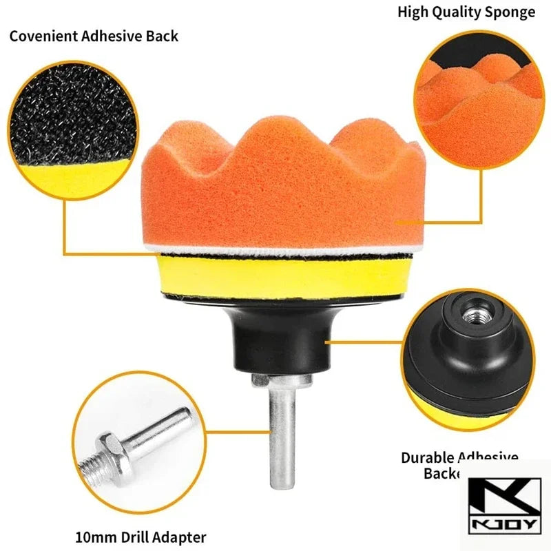 kkjoy Scratch Remover Foam Pads Polishing Buffer Kit suit for auto motorcycle