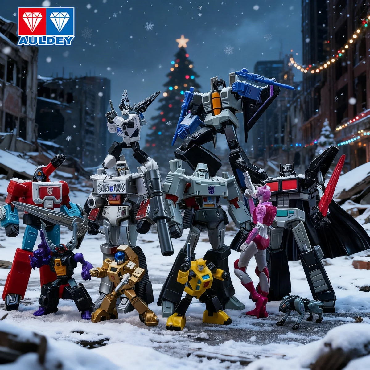 AULDEY Transformers Action Figure Collectible Toy Optimus Prime Megatron Blind Box Set with Movable Joints Design Model Gift Set