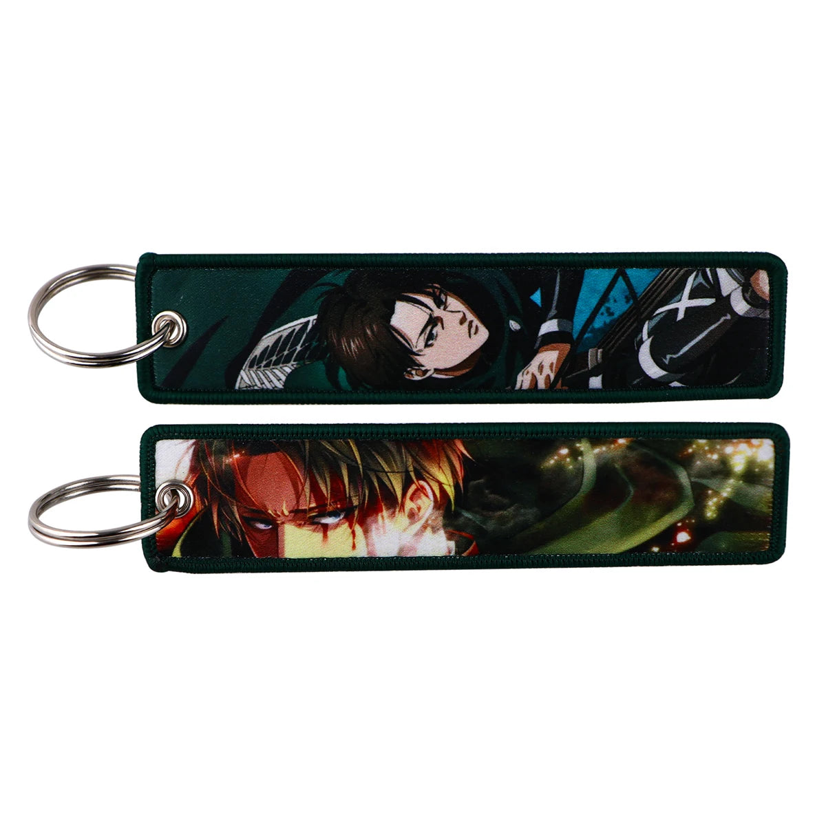 Cool Man Embroidery Key Fobs Keychains for Women Anime Key Tags Keyring Accessories Toys Gift