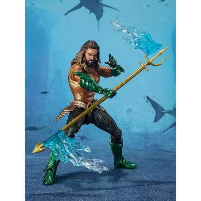 In Stock Bandai Aquaman and The Lost Kingdom Anime Figure SHF Aquaman Action Figure Collectibles Model High Poseability Toys