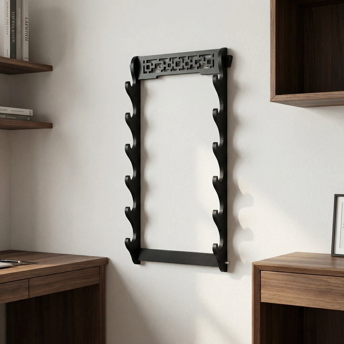 Wall Katana Support Holder Organizer Wooden Sabre Samurai Sword Stand Shelf Display Real Size Japanese Katana Rack Decoration