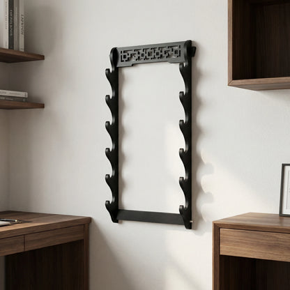 Wall Katana Support Holder Organizer Wooden Sabre Samurai Sword Stand Shelf Display Real Size Japanese Katana Rack Decoration
