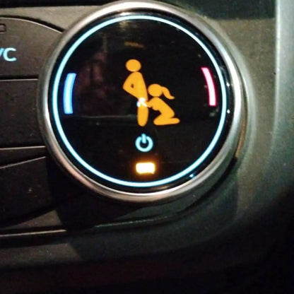 2 PCS Road Head Car Vinyl Decals For Blank Car Buttons, Funny Car Accessories Stickers for Men