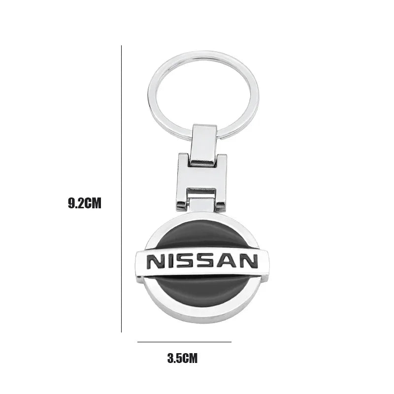 Metal Car Emblem Keychain Key Ring Gift Fit For Nissan Sylphy N7 Qashqai J10 J11 Teana Note Navara Juke GTR 350Z Patrol Leaf X-T