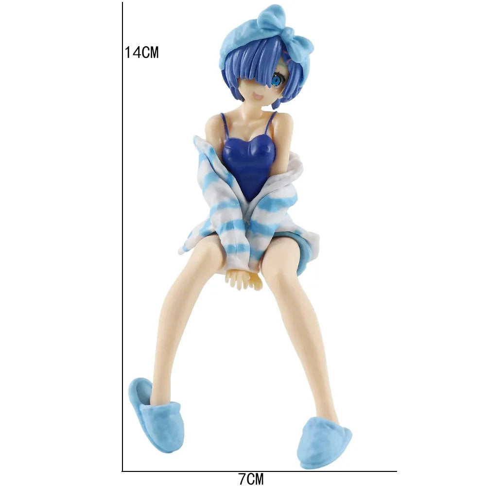 New Anime Figure Pajamas Leopard Bikini Sitting Posture Girl PVC Action Collection Model