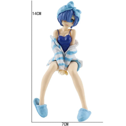 New Anime Figure Pajamas Leopard Bikini Sitting Posture Girl PVC Action Collection Model