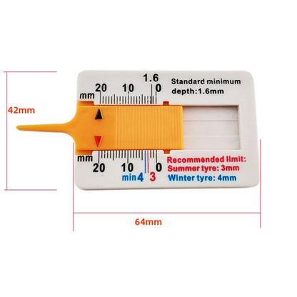 Tread Depth Gauge For Car Tyre Tire Meter Thickness Gauges Automobile Tire Wear Detection Measuring Tools Depth Caliper