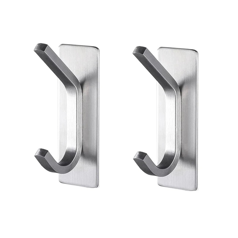 4pcs Towel Hooks Self Adhesive Bathroom Hooks 304 Stainless Steel Bathrobe Hooks  Storage Hanger Strong Adhesion Stick Wall Hook