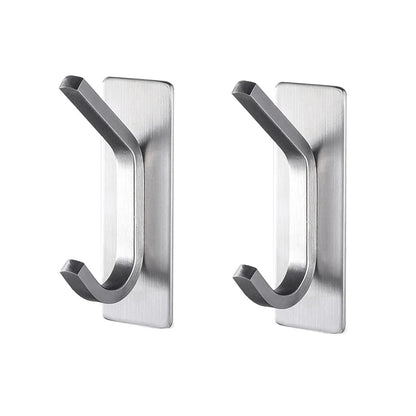 4pcs Towel Hooks Self Adhesive Bathroom Hooks 304 Stainless Steel Bathrobe Hooks  Storage Hanger Strong Adhesion Stick Wall Hook
