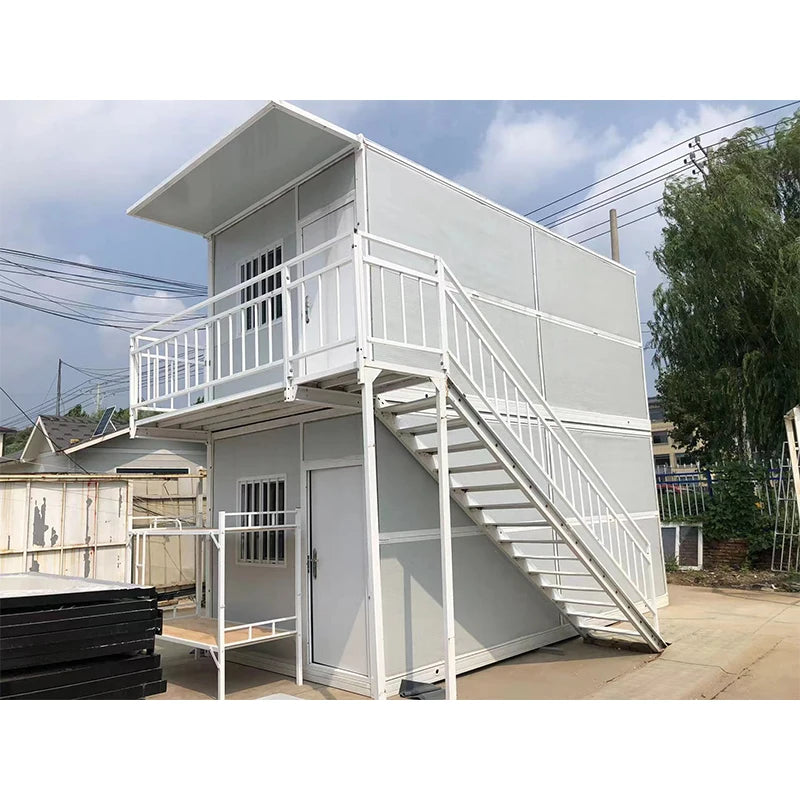 Customized Prefabricated Foldable Container Home: Weatherproof & Wind-Resistant Design Construction Site Foldable Dormitory