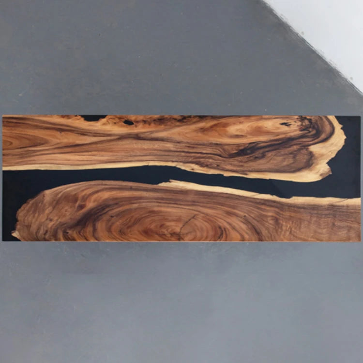Waterfall epoxy resin wooden coffee table rosewood coffee table live edge epoxy resin coffee table