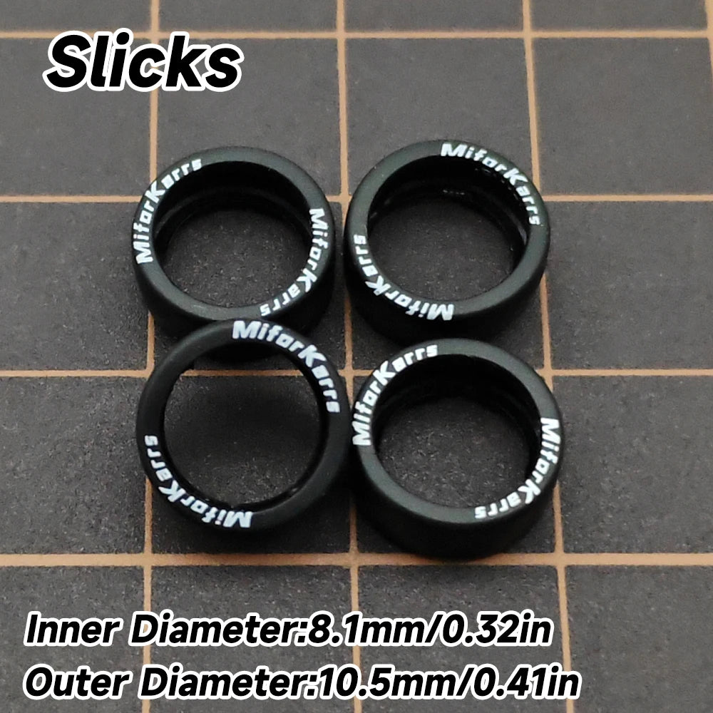 Kicarmod 1/64 Model Car ABS Wheels with Rubber Tire Brake Disc Refitting Parts Diameter 10mm For Model Car Tomica