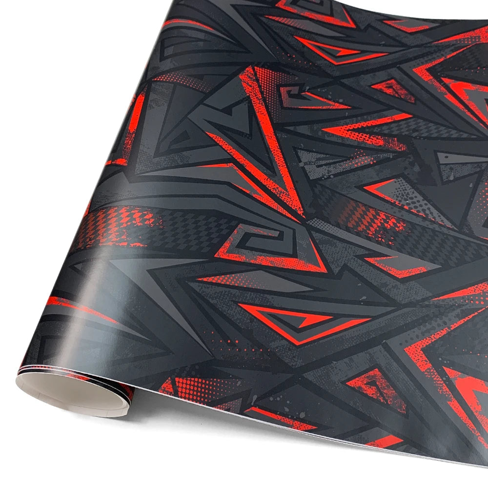 Car Adhesive Vinyl for Motorcycle Triangle Car Wrapping Film Cyberpunk Skateboards DIY Waterproof Vinyl Sticker Decals Graphics