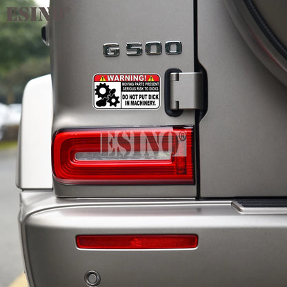 Car Styling Creative Funny Warning Do Not Put Dick In Machinery Cartoon PVC Decal Waterproof Car Body Sticker Pattern Vinyl