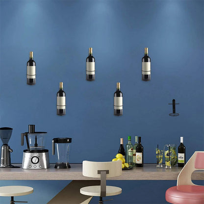 Wall Mounted Metal Hanging Wine Rack Cabinet Black Metal  Mounted Office Home Kitchen Bar Easy To Install Botellero Perfect Gift