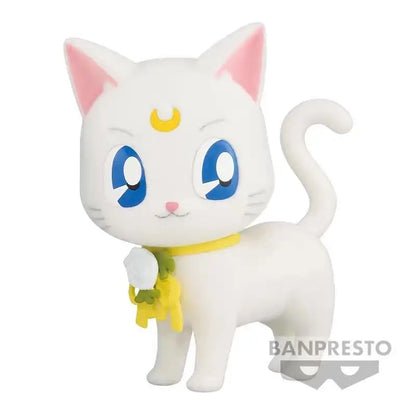Bandai Sailor Moon  Anime Figure Luna Artemis Cat Model Statue Kawaii Cute Collection Desktop Decoration Doll Toy Birthday Gift
