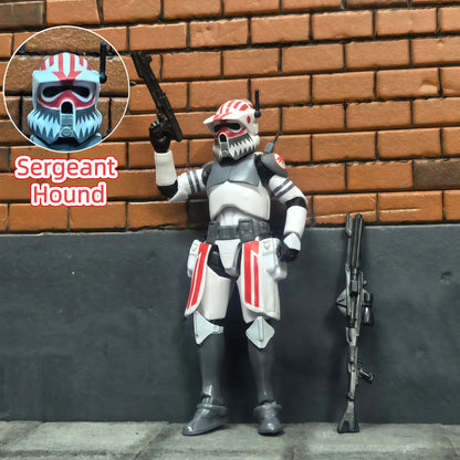 Star Wars 3.75 Inch Trooper 1/18 Shock Coruscant Guard Kamino Clone Sergeant Hound Fox Action Figure Toys Model Loose