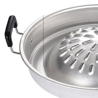 Barbecue Grill Pot Steak Grill Charcoal Pan Multifunctional Aluminum Barbecue Grill Hot Pot for Family Gathering Outdoor Picnics