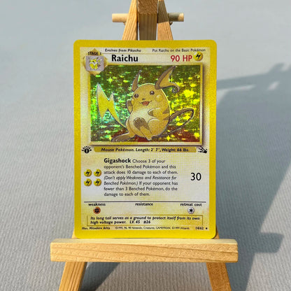 FO PTCG7-003 Tcg proxy PKM Cards hitmonlee zapdos Rare Collection Battle Toys Gifts for Hobbies home play