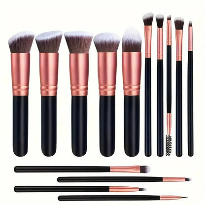 14PCS Makeup Brushes Set Professional Foundation Eye Shadow Concealers Blending Blush Brush Kabuki Soft Fluffy Women Beauty Tool