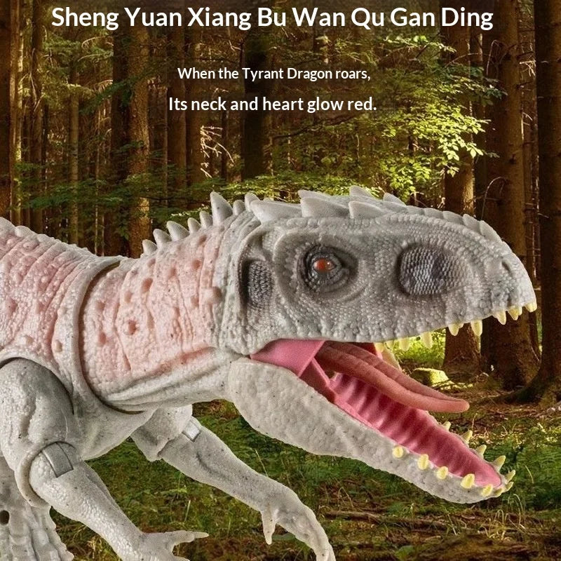 Large Interactive Dinosaur Figurine Light Sound Effects Movable Limbs Realistic Sculpture Stylish Indoor Collectible Present