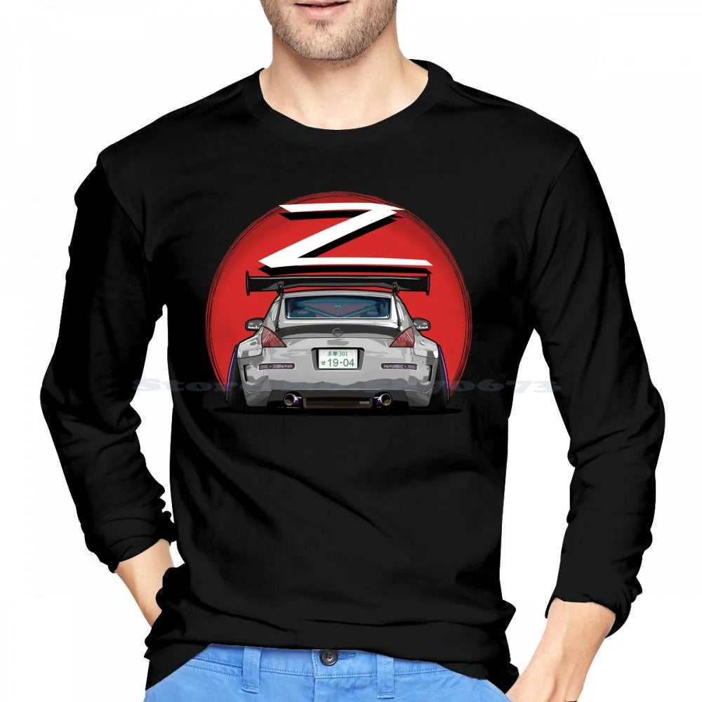 Nismo Fairlady 350z Z33 Gray 100% Cotton Hoodie 350z Nismo Z33 Midnight Blue Car Graphic Osmancetinyapici Gtr Power