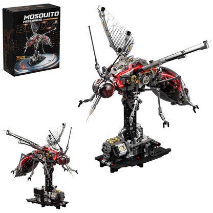 DIY Mechanical Mosquito Building Blocks STEM Toy Creative Animal Linkage Model MOC Assembly Toy Birthday Gift for Children