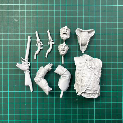 1/10 scale resin unpainted model kit, military theme, bust of Pirate Captain, unassembled and unpainted GK