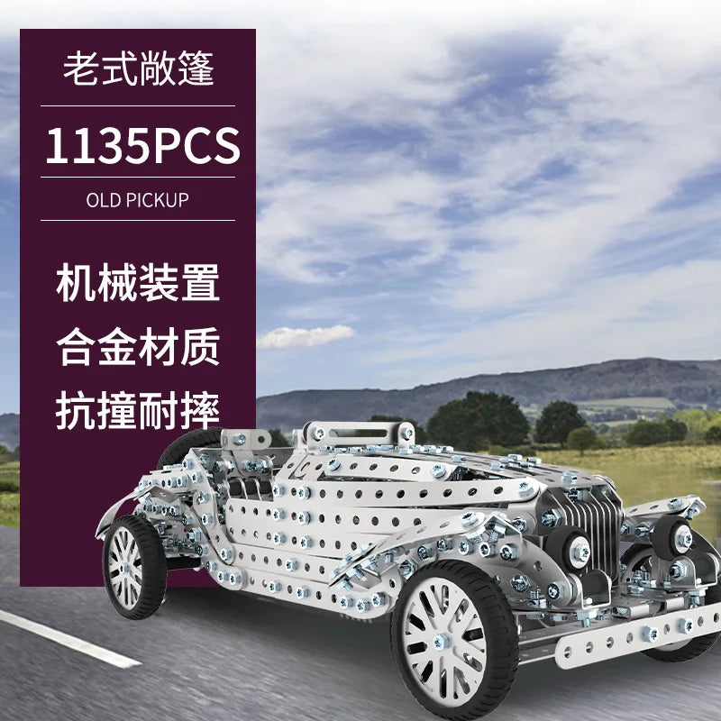 3D Metal Building Block Fighter Aircraft Model Assembly Jigsaw Toy Alloy RC Engineering Vehicle Gift Adult Assembly