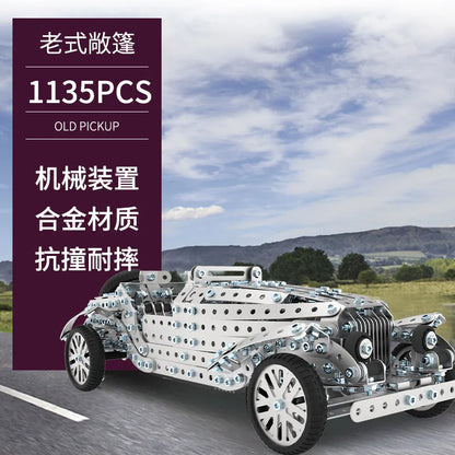 3D Metal Building Block Fighter Aircraft Model Assembly Jigsaw Toy Alloy RC Engineering Vehicle Gift Adult Assembly
