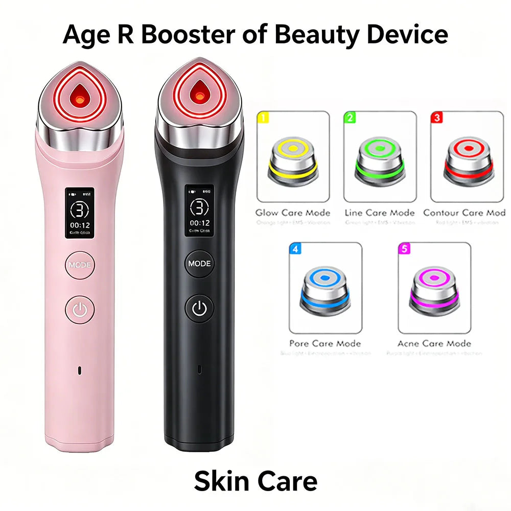 Age-R Booster H Skin Care Facial Home Beauty Device Facial Skin Care Tools Anti Aging Microcurrent Lift Face Care Therapy