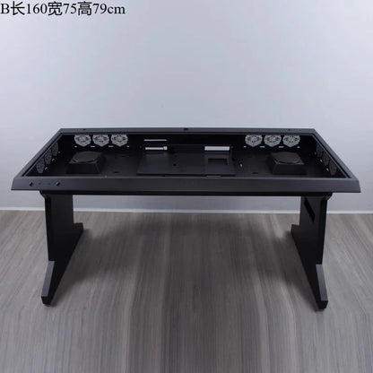 btooer Computer Case All-in-One Desk Cool Sci-fi Water Cooling Irregular Built-in Fully Transparent Large Case E-sports