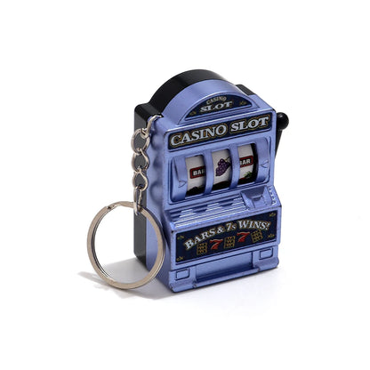 Mini Gambling Slot Machine Key Chains Creative Arcade Pocket Fruit Lucky Jackpot Gadget Antistress Toy Funny Games Keychain Ring