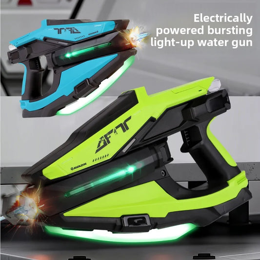 Tomahawk Electric Water Gun with Automatic Continuous Firing Linkage and Chambered Water Gun