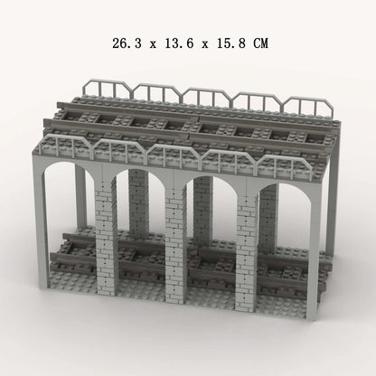 MOC Train Carriage Model, Rail Transport Vehicle, Coal Transport Vehicle, Rail Lift Pole Indicator Light, Train Accessories