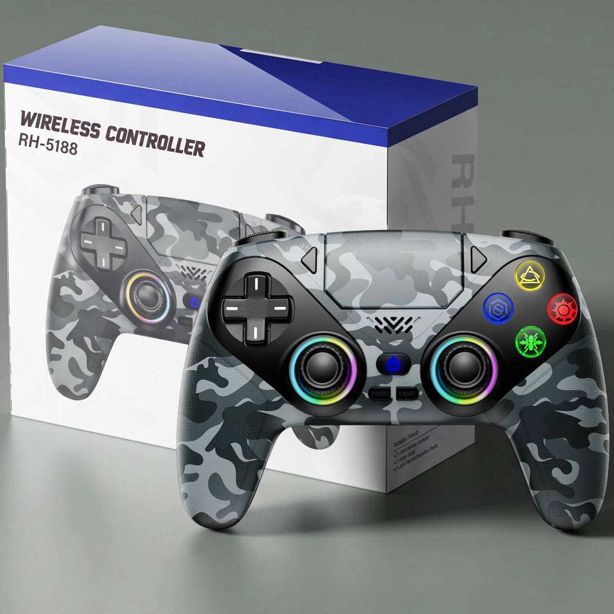 Controller For Playstation 5 PS5/PS5 Pro/Slim/PC Gamepads W/Hall Effect RGB Wireless Game Control Joystick Marco/Turbo Program